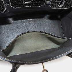 Pre Owned حقيبة هيرمس بيركين جلد تمساح بولوسيس جرافيت 30