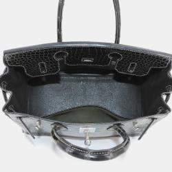 Pre Owned حقيبة هيرمس بيركين جلد تمساح بولوسيس جرافيت 30