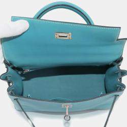 مملوكة مسبقًا Hermes Kelly 25 Gulliver Blue Jean Shoulder Bag