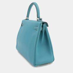 مملوكة مسبقًا Hermes Kelly 25 Gulliver Blue Jean Shoulder Bag