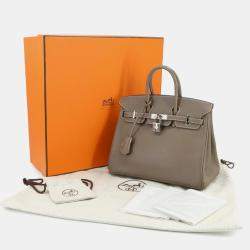مملوكة مسبقًا Hermes Birkin 25 Epson Etoupe Handbag