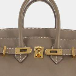 مملوكة مسبقًا Hermes Birkin 25 Swift Etoupe Handbag