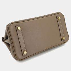 مملوكة مسبقًا Hermes Birkin 25 Swift Etoupe Handbag