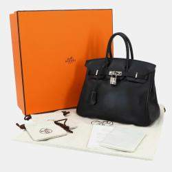 مملوكة مسبقًا Hermes Birkin 25 Swift Black Handbag