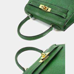 Pre Owned حقيبة هيرمس ميني كيلي كتف سحلية فيري موين