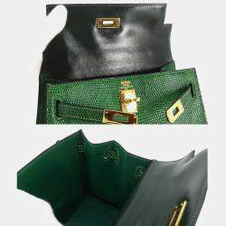 Pre Owned حقيبة هيرمس ميني كيلي كتف سحلية فيري موين