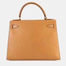 مملوكة مسبقًا حقيبة كتف هيرمس كيلي 28 كوتشوفيل جلد إبصوم طبيعي