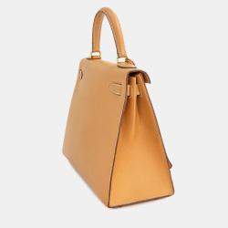 مملوكة مسبقًا حقيبة كتف هيرمس كيلي 28 كوتشوفيل جلد إبصوم طبيعي