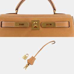 مملوكة مسبقًا حقيبة كتف هيرمس كيلي 28 كوتشوفيل جلد إبصوم طبيعي