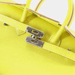 مملوكة مسبقًا Hermes Tiny Birkin Epsom Lime Shoulder Bag