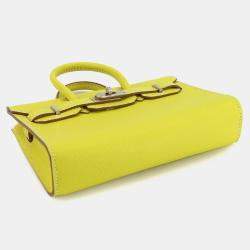 مملوكة مسبقًا Hermes Tiny Birkin Epsom Lime Shoulder Bag