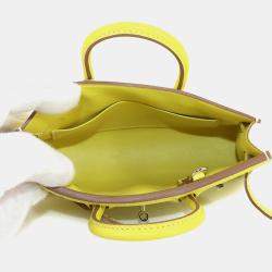 مملوكة مسبقًا Hermes Tiny Birkin Epsom Lime Shoulder Bag