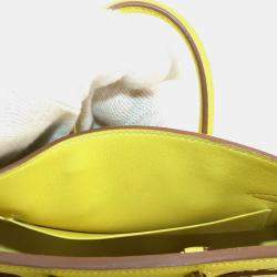 مملوكة مسبقًا Hermes Tiny Birkin Epsom Lime Shoulder Bag