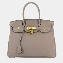 Pre Owned Hermes Birkin 30 Togo Asphalt Handbag