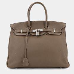 مملوكة مسبقًا Hermes Birkin 35 Togo Etoupe Handbag