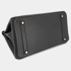 Pre Owned حقيبة هيرمس بيركين 35 جلد أردينز أسود