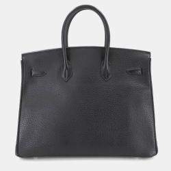 Pre Owned حقيبة هيرمس بيركين 35 جلد أردينز أسود