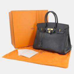 Pre Owned حقيبة هيرمس بيركين 35 جلد أردينز أسود