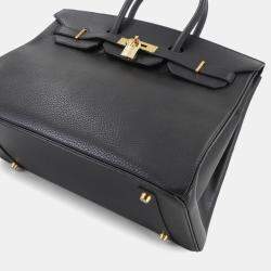 Pre Owned حقيبة هيرمس بيركين 35 جلد أردينز أسود