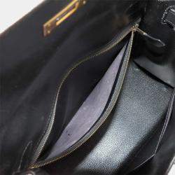 مملوكة مسبقًا Hermes Kelly 28 Shoulder Bag Black Box Calf Leather