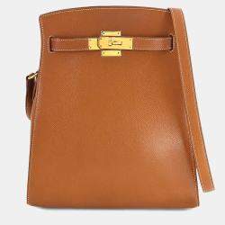 Pre Owned Vintage Couchvel Epsom Gold Hermes Kelly Sport Shoulder Bag MM