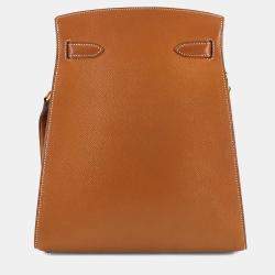 Pre Owned Vintage Couchvel Epsom Gold Hermes Kelly Sport Shoulder Bag MM