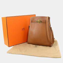 Pre Owned Vintage Couchvel Epsom Gold Hermes Kelly Sport Shoulder Bag MM