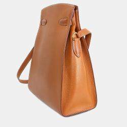 Pre Owned Vintage Couchvel Epsom Gold Hermes Kelly Sport Shoulder Bag MM