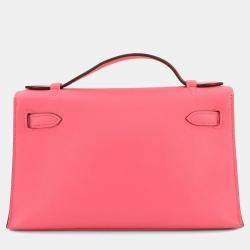 مملوكة مسبقًا حقيبة هيرمس كيلي بوكيت جلد سويفت روز أزالي