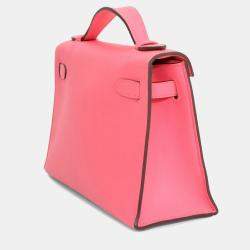 مملوكة مسبقًا حقيبة هيرمس كيلي بوكيت جلد سويفت روز أزالي