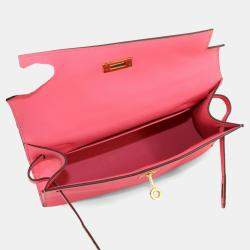 مملوكة مسبقًا حقيبة هيرمس كيلي بوكيت جلد سويفت روز أزالي