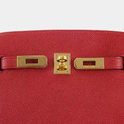 Pre Owned Hermes Couchvel Epsom Rouge Vif Kelly Sport Shoulder Bag PM
