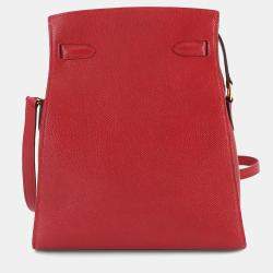 Pre Owned Hermes Couchvel Epsom Rouge Vif Kelly Sport Shoulder Bag PM