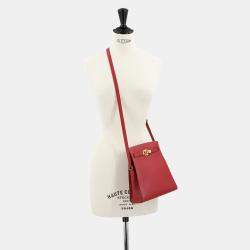 Pre Owned Hermes Couchvel Epsom Rouge Vif Kelly Sport Shoulder Bag PM