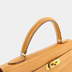 مملوكة مسبقًا Hermes Natural Ardennes Leather Kelly 2-Way Hand/Shoulder Bag 32