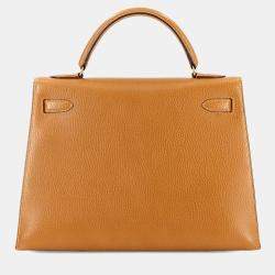 مملوكة مسبقًا Hermes Natural Ardennes Leather Kelly 2-Way Hand/Shoulder Bag 32