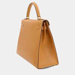 مملوكة مسبقًا Hermes Natural Ardennes Leather Kelly 2-Way Hand/Shoulder Bag 32