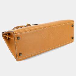 مملوكة مسبقًا Hermes Natural Ardennes Leather Kelly 2-Way Hand/Shoulder Bag 32