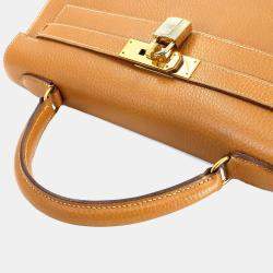 مملوكة مسبقًا Hermes Natural Ardennes Leather Kelly 2-Way Hand/Shoulder Bag 32