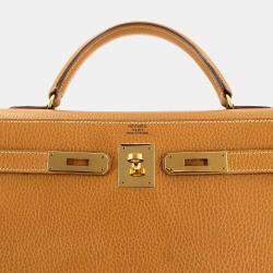 مملوكة مسبقًا Hermes Natural Ardennes Leather Kelly 2-Way Hand/Shoulder Bag 32