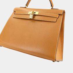 مملوكة مسبقًا Hermes Natural Ardennes Leather Kelly 2-Way Hand/Shoulder Bag 32