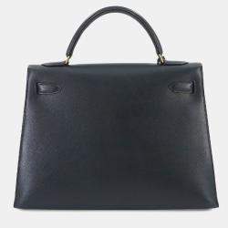 Pre Owned حقيبة هيرمس كيلي كتف كوتشفيل إيبسوم أزرق نيلي 32
