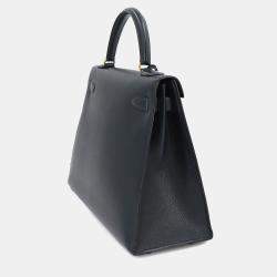 Pre Owned حقيبة هيرمس كيلي كتف كوتشفيل إيبسوم أزرق نيلي 32