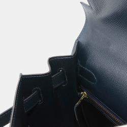 Pre Owned حقيبة هيرمس كيلي كتف كوتشفيل إيبسوم أزرق نيلي 32