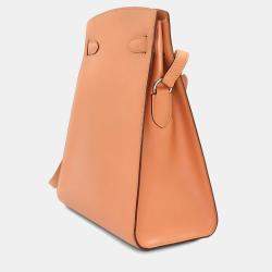 مملوكة مسبقًا Hermes Box Calf Leather Pink Beige Kelly Sport Shoulder Bag MM