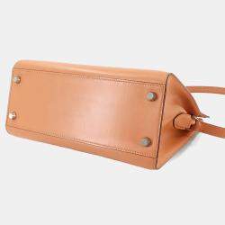 مملوكة مسبقًا Hermes Box Calf Leather Pink Beige Kelly Sport Shoulder Bag MM