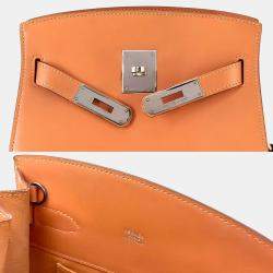 مملوكة مسبقًا Hermes Box Calf Leather Pink Beige Kelly Sport Shoulder Bag MM