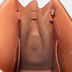 مملوكة مسبقًا Hermes Box Calf Leather Pink Beige Kelly Sport Shoulder Bag MM