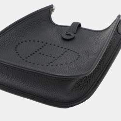 Pre Owned Hermes Black Clemence Evelyne TPM 16