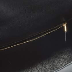 مملوكة مسبقًا Hermes Kelly Sellier 28 Gold Finish Noir Epsom Leather Top Handle Bag
